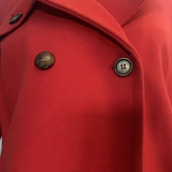 Crown And Ivy Womens Size Small Short Coat Red Buttons Pockets Black Plaid Liner - Picture 3 of 10